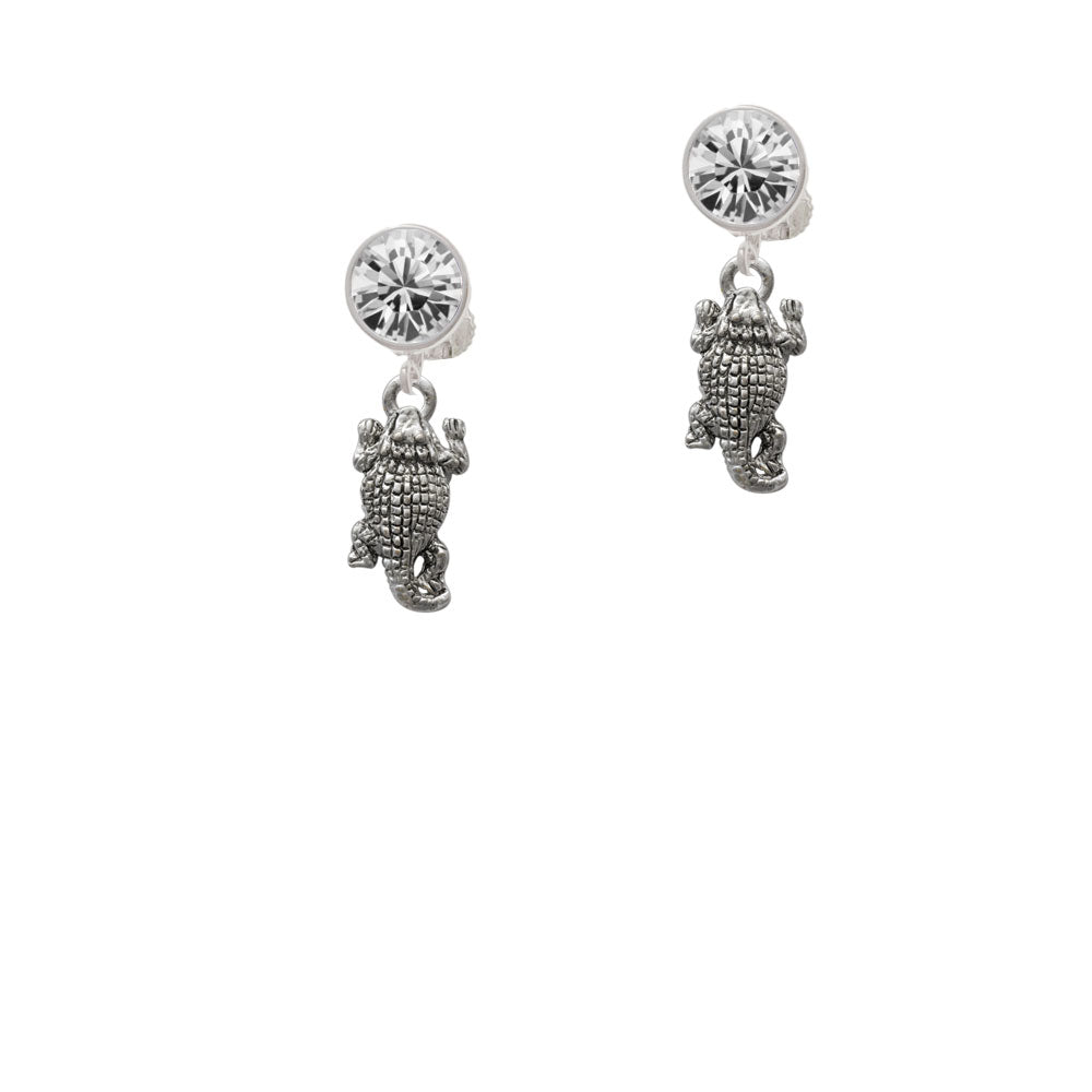 Horn Toad Crystal Clip On Earrings Image 2