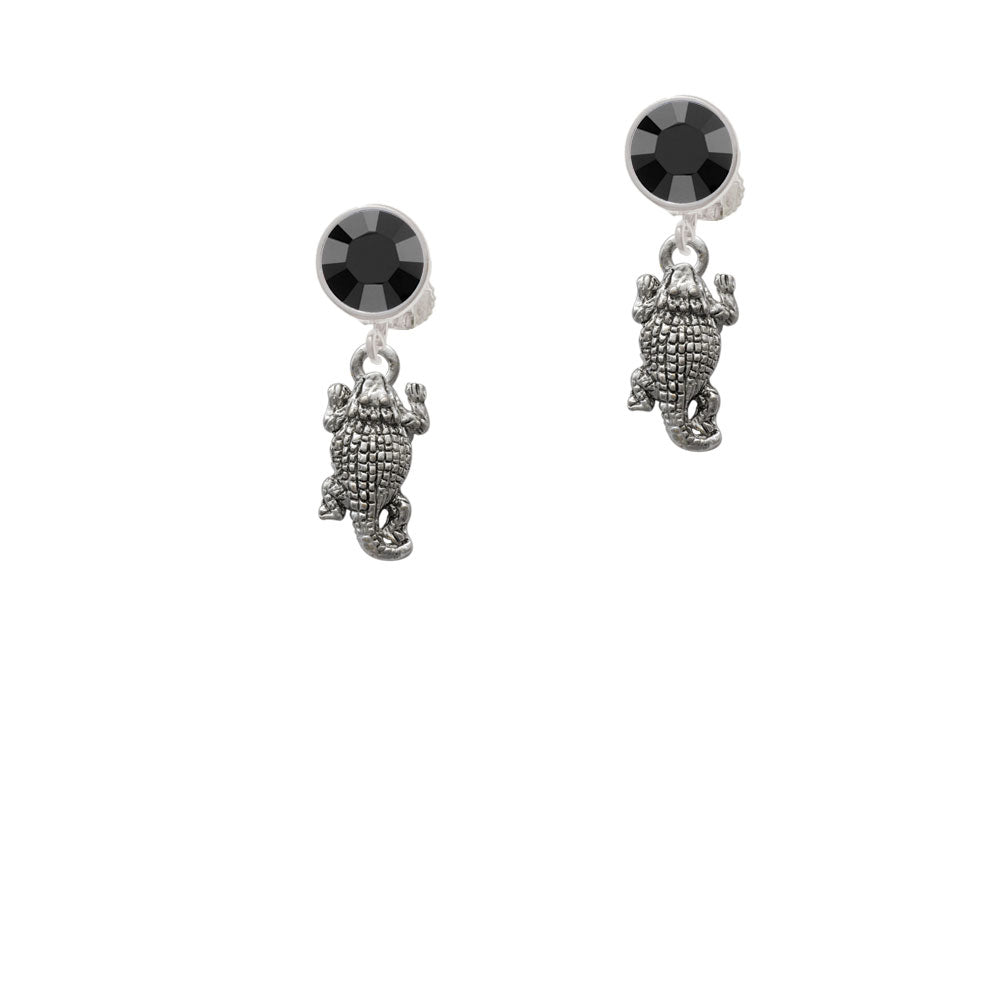 Horn Toad Crystal Clip On Earrings Image 3