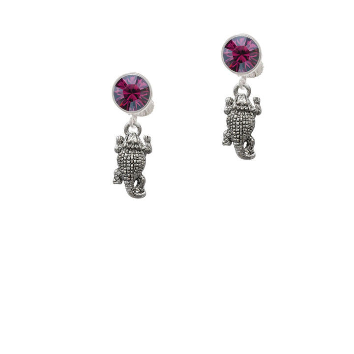 Horn Toad Crystal Clip On Earrings Image 8