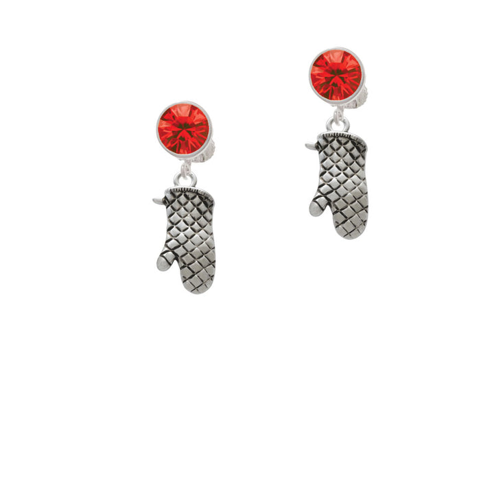 Oven Mitt Crystal Clip On Earrings Image 4