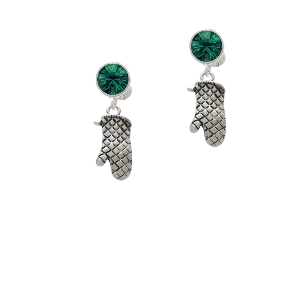 Oven Mitt Crystal Clip On Earrings Image 6