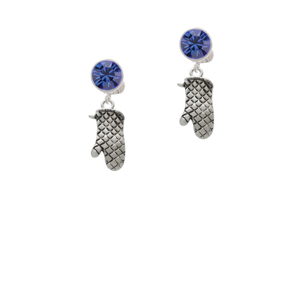 Oven Mitt Crystal Clip On Earrings Image 7