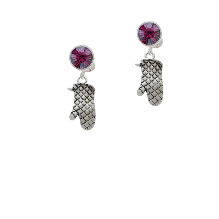 Oven Mitt Crystal Clip On Earrings Image 8