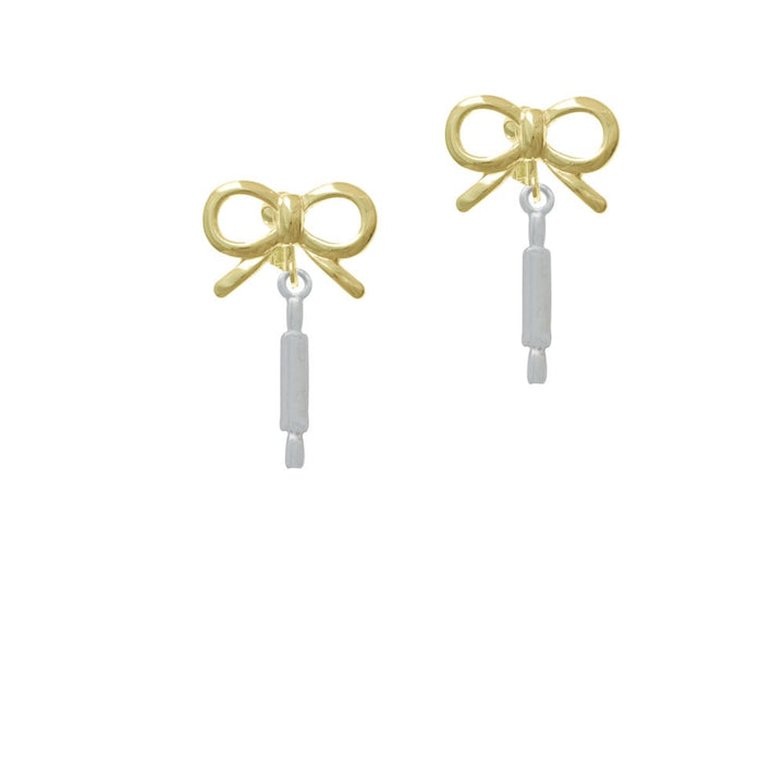 Rolling Pin Crystal Clip On Earrings Image 10