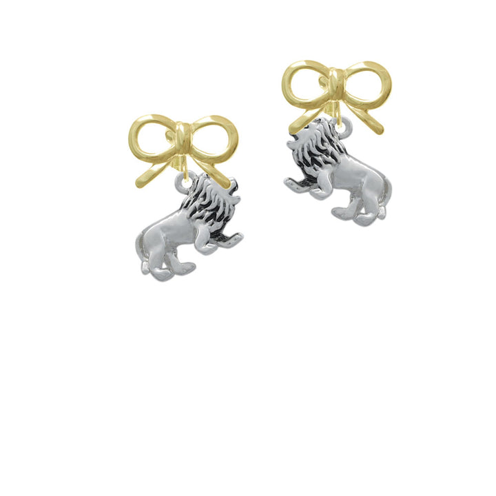 3-D Lion Crystal Clip On Earrings Image 10