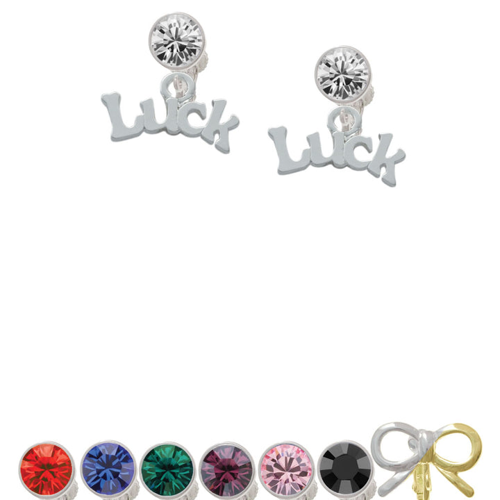 Luck Crystal Clip On Earrings Image 1