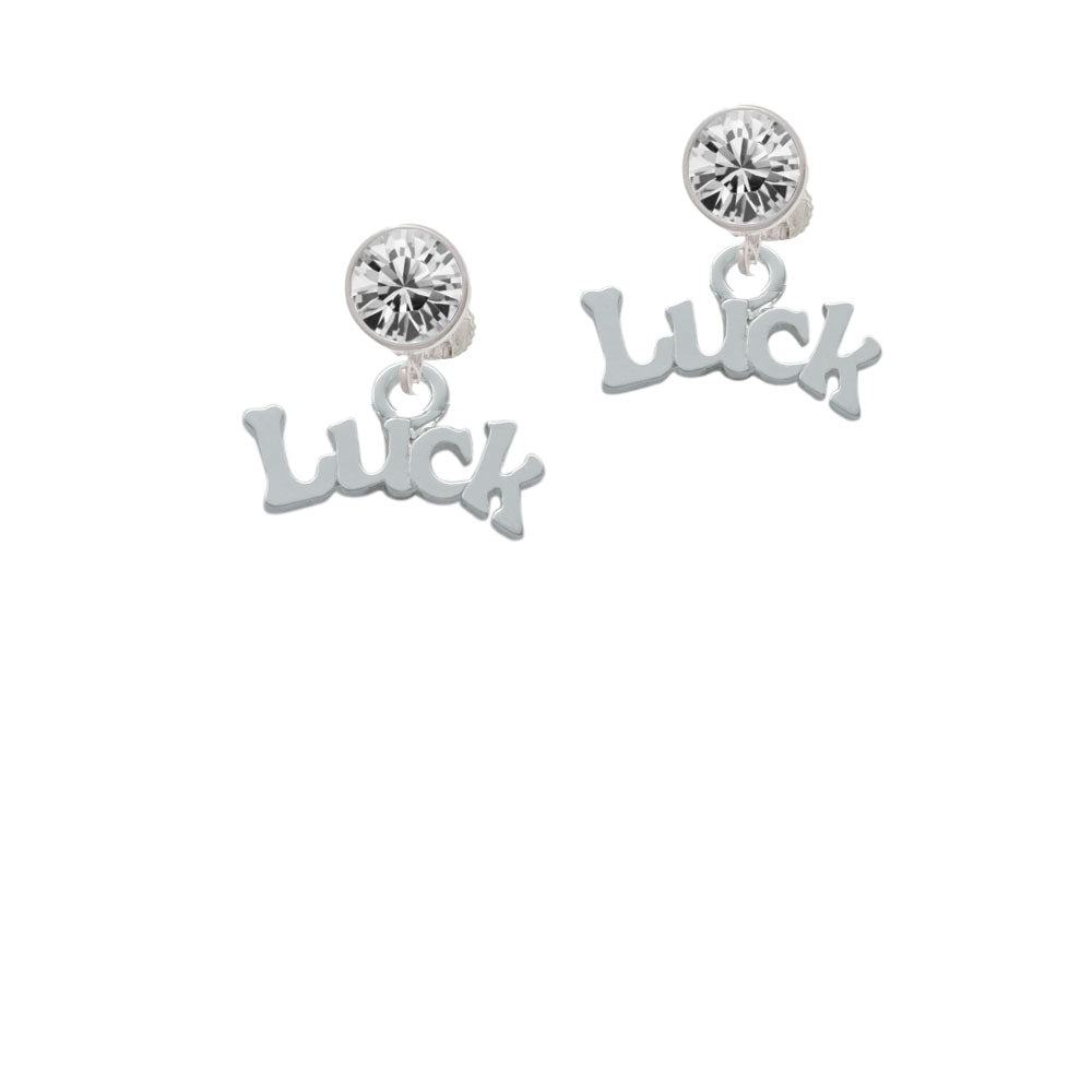 Luck Crystal Clip On Earrings Image 2