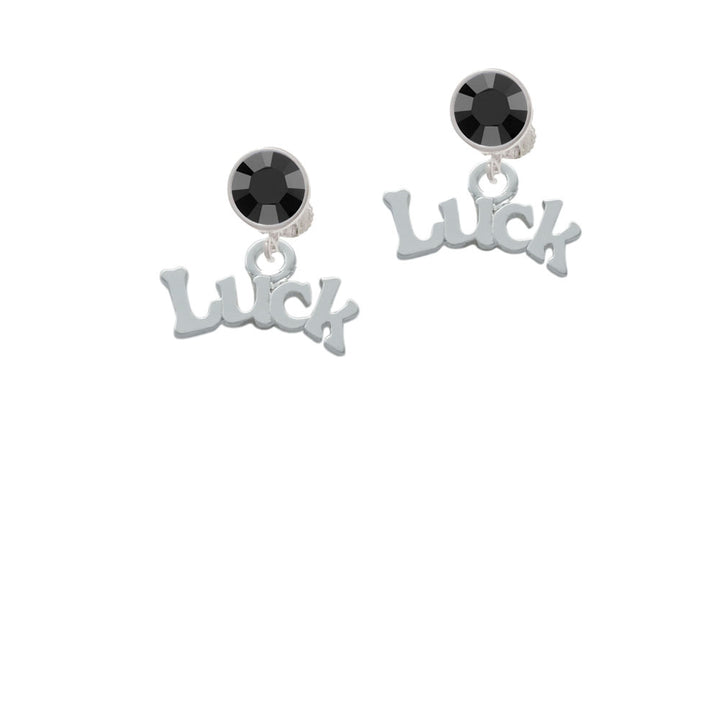 Luck Crystal Clip On Earrings Image 3