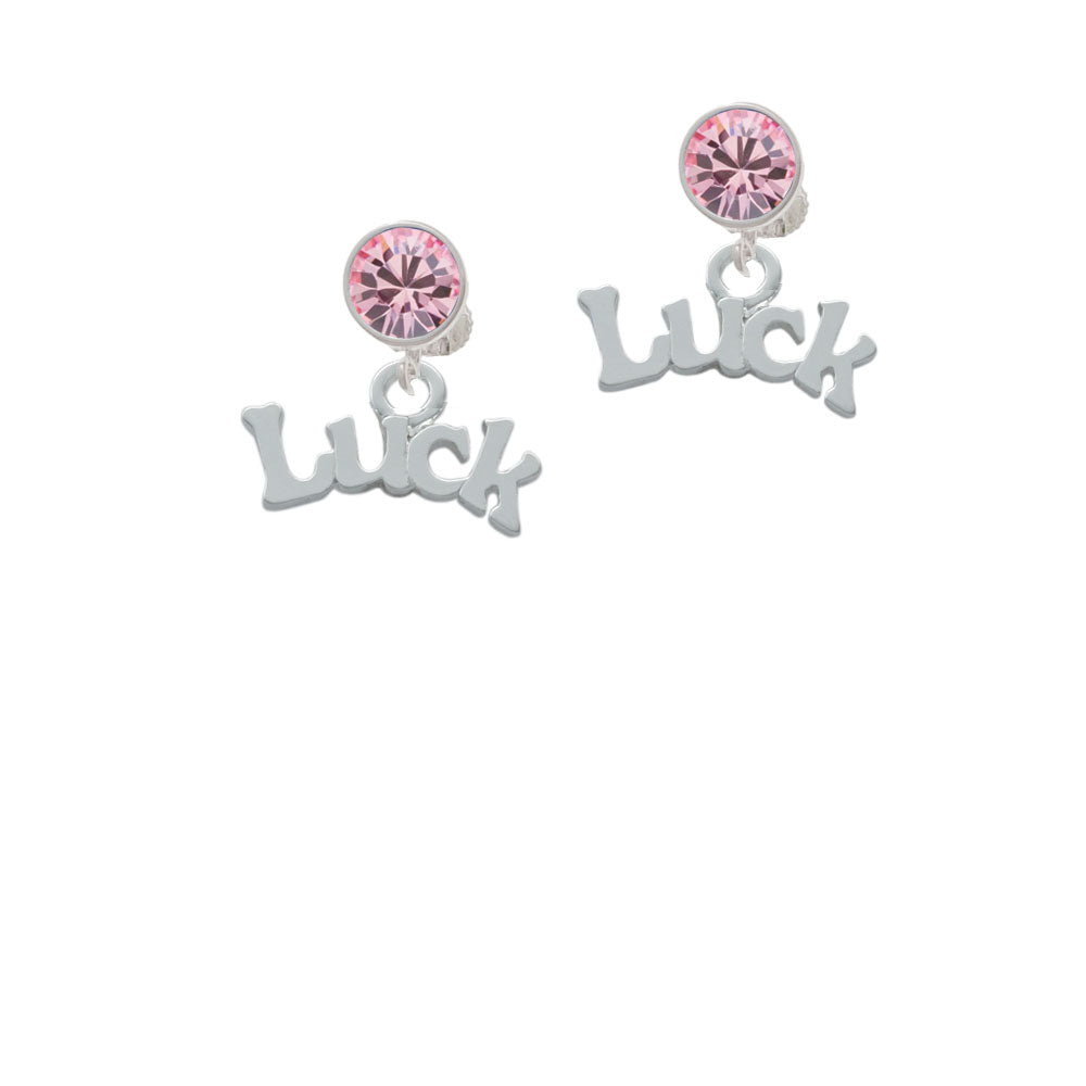 Luck Crystal Clip On Earrings Image 4