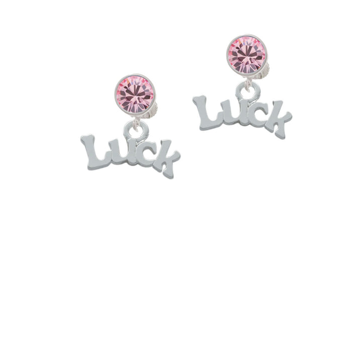 Luck Crystal Clip On Earrings Image 4