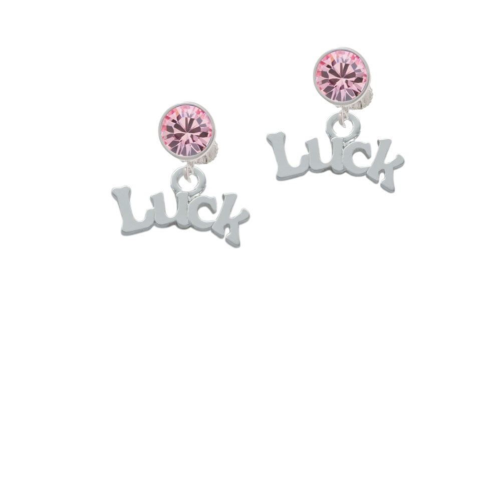 Luck Crystal Clip On Earrings Image 1