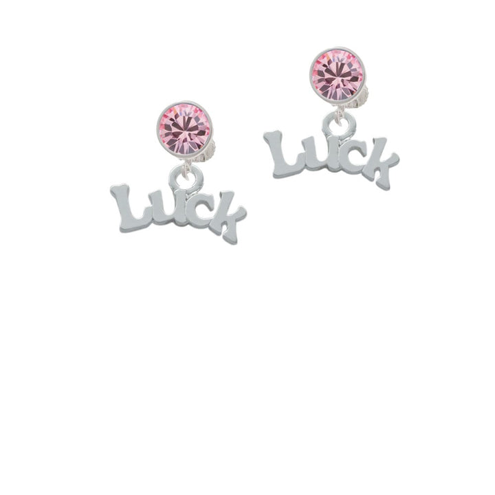 Luck Crystal Clip On Earrings Image 1