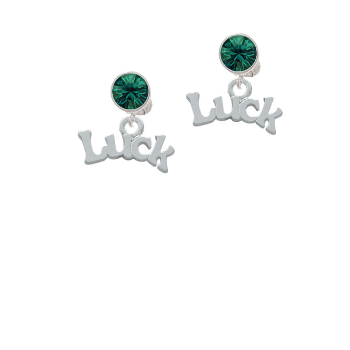 Luck Crystal Clip On Earrings Image 6