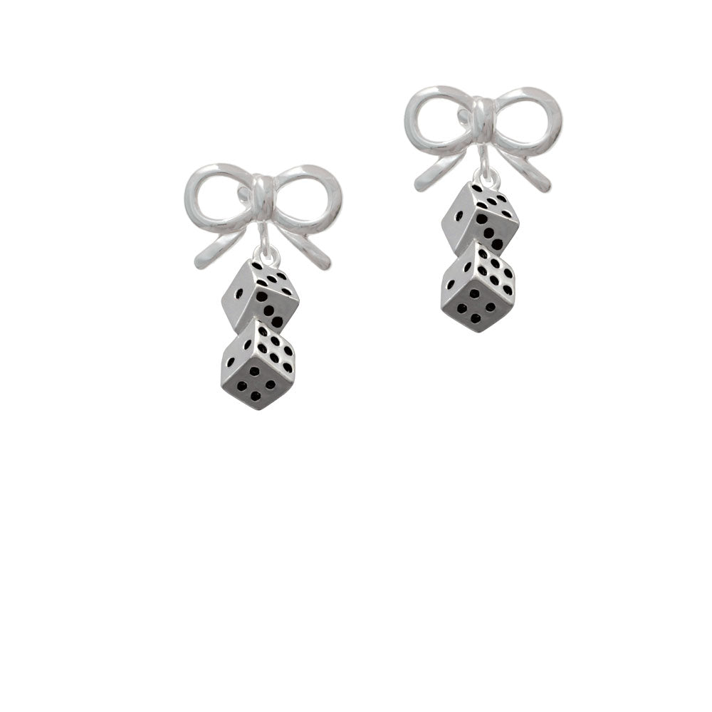 Pair of Dice Crystal Clip On Earrings Image 9