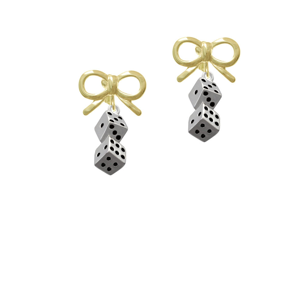 Pair of Dice Crystal Clip On Earrings Image 10