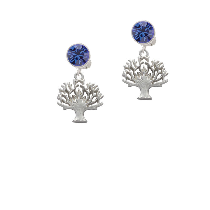 Tree of Life Crystal Clip On Earrings Image 7