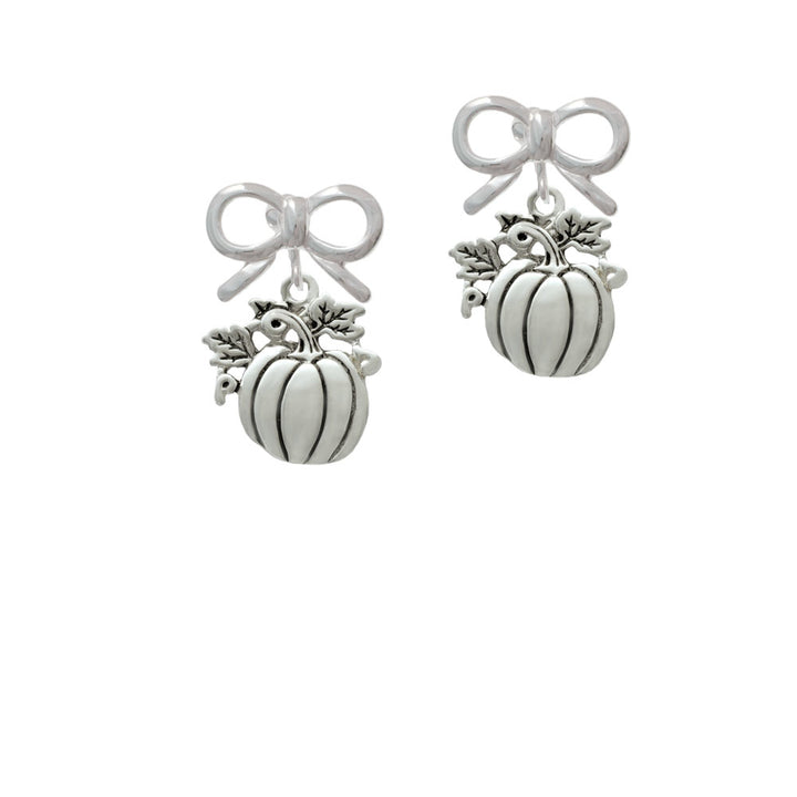 Large Antiqued Pumpkin Crystal Clip On Earrings Image 9