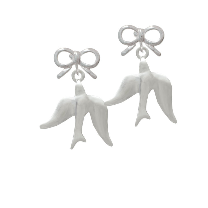 3-D Dove Crystal Clip On Earrings Image 9