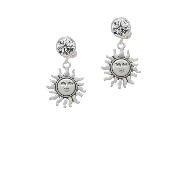 Sun Crystal Clip On Earrings Image 2