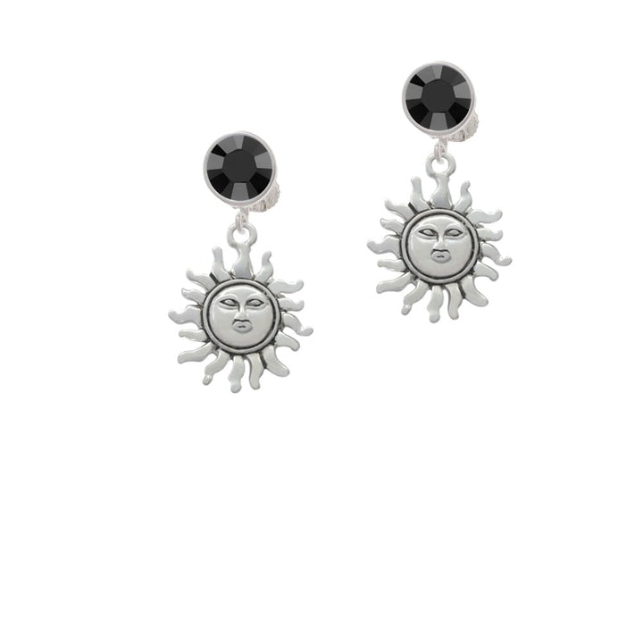 Sun Crystal Clip On Earrings Image 3