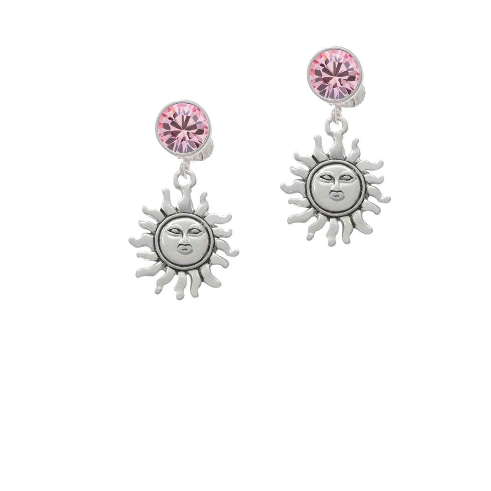 Sun Crystal Clip On Earrings Image 4