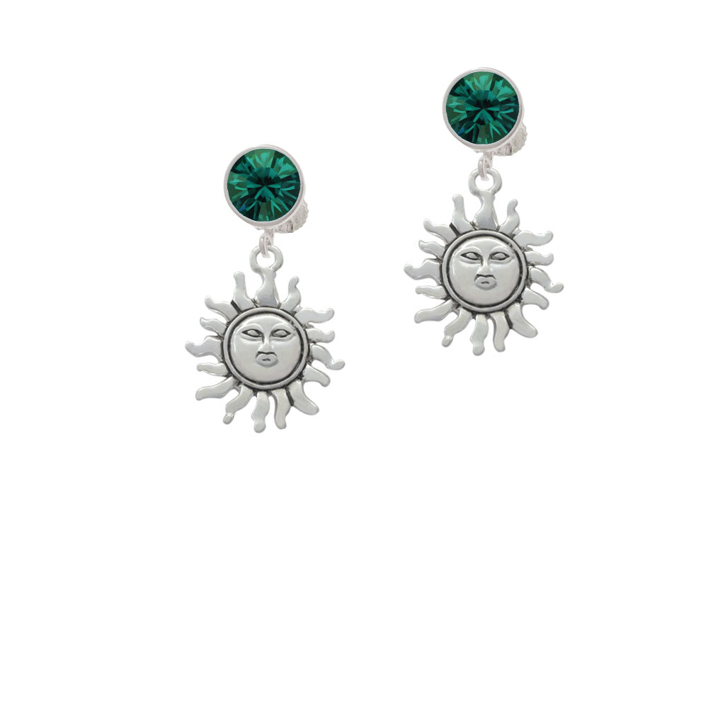 Sun Crystal Clip On Earrings Image 6