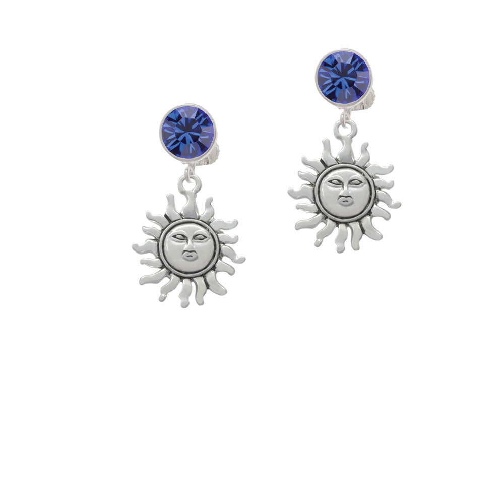 Sun Crystal Clip On Earrings Image 7