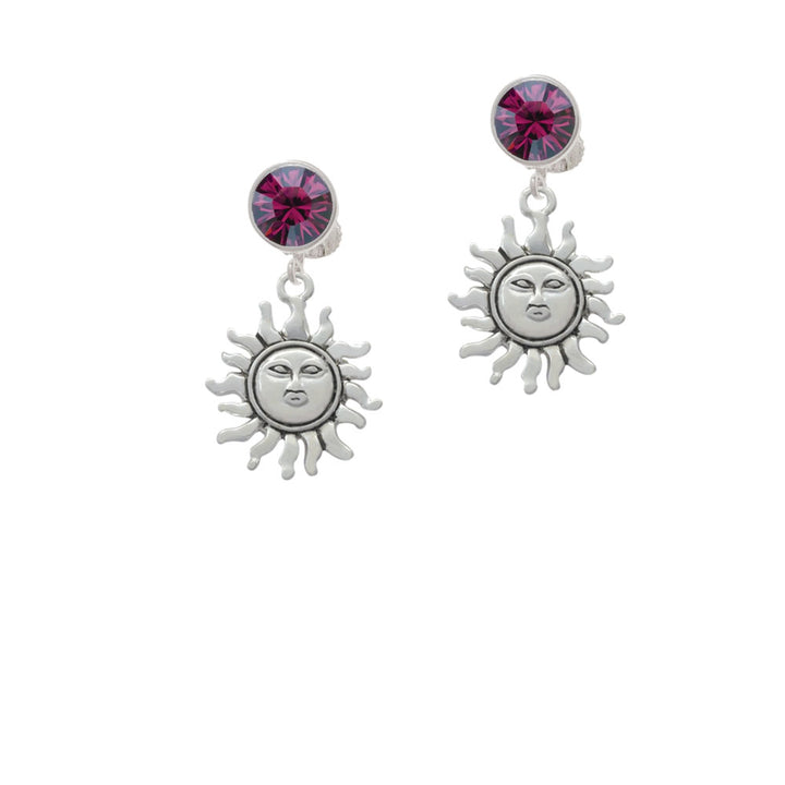 Sun Crystal Clip On Earrings Image 8