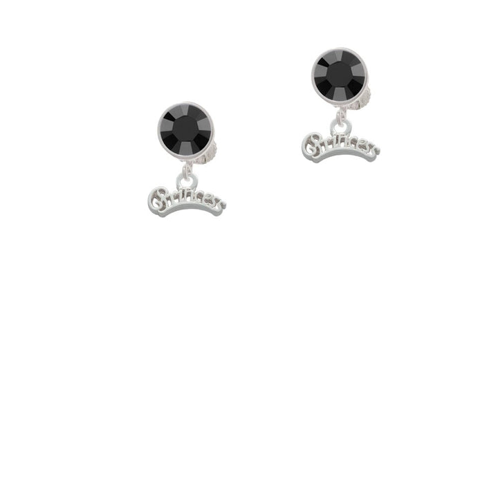 Script Princess Crystal Clip On Earrings Image 3