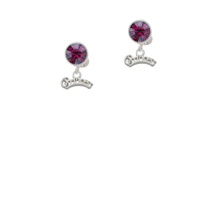 Script Princess Crystal Clip On Earrings Image 1