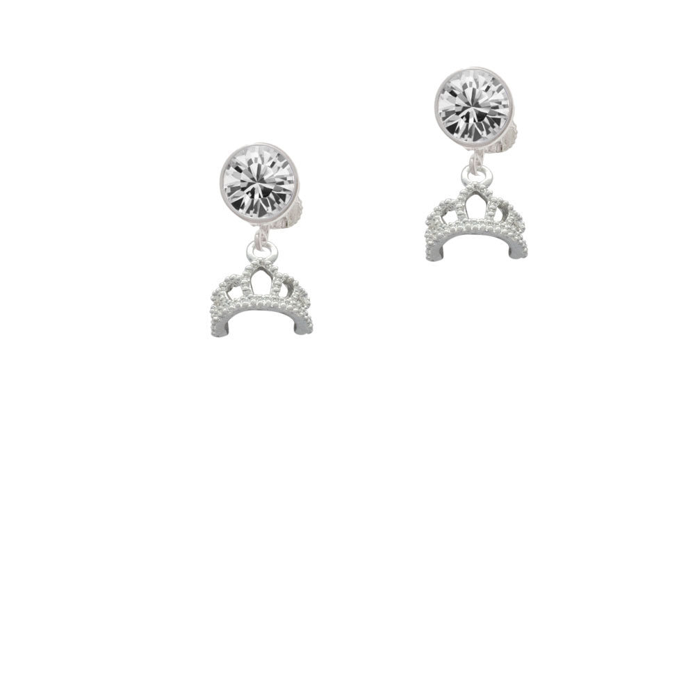 Tiara Crystal Clip On Earrings Image 2