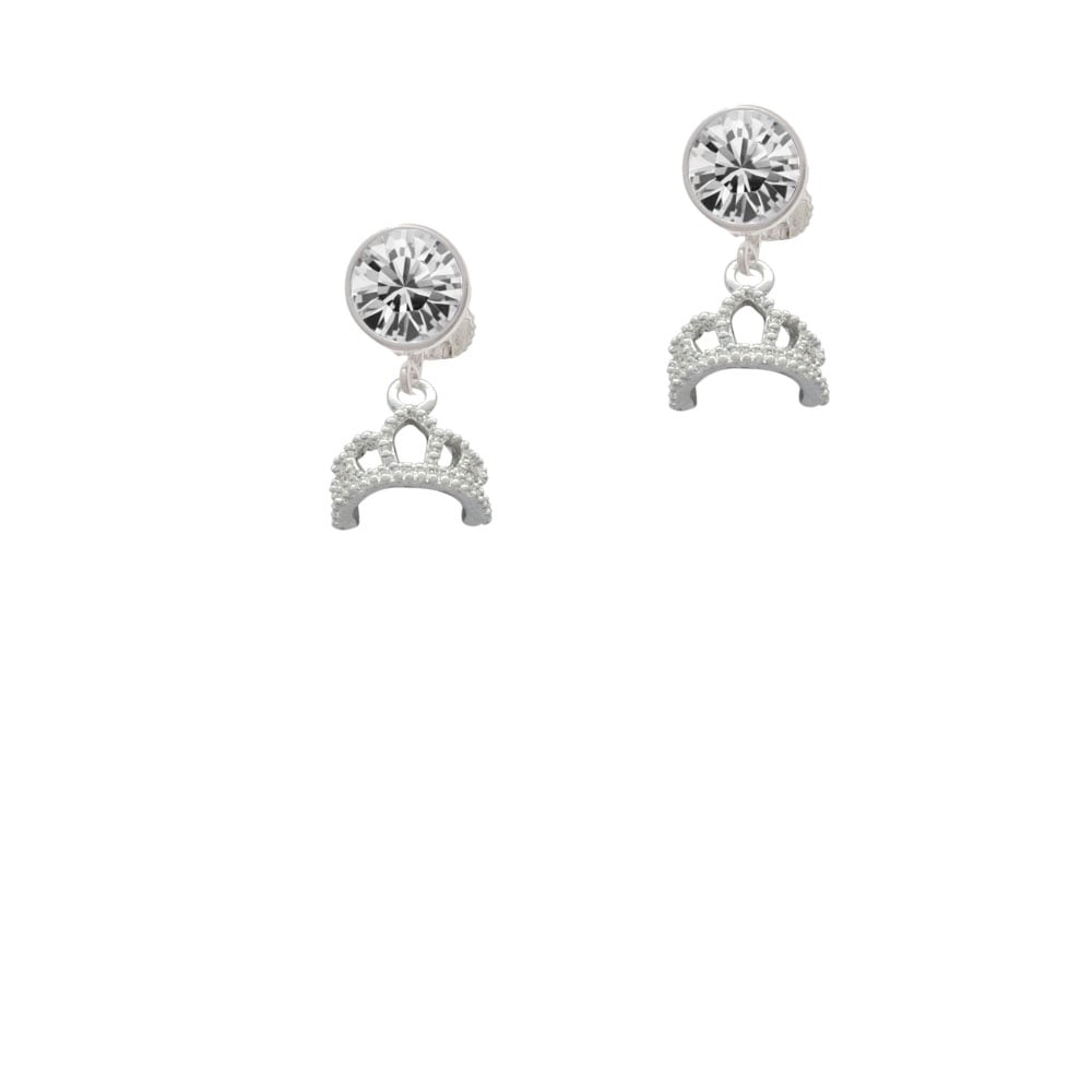 Tiara Crystal Clip On Earrings Image 1