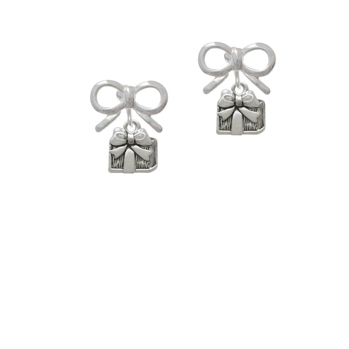 Small Antiqued Present Crystal Clip On Earrings Image 9