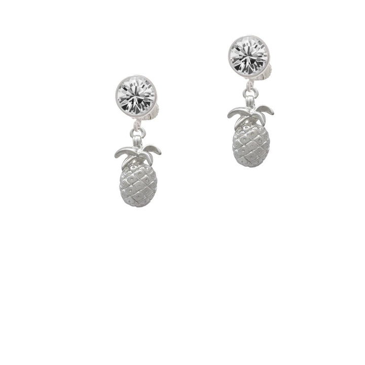 Pineapple Crystal Clip On Earrings Image 1