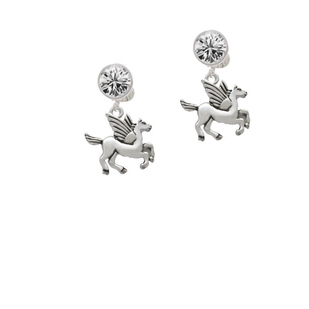 Medium Pegasus Crystal Clip On Earrings Image 2