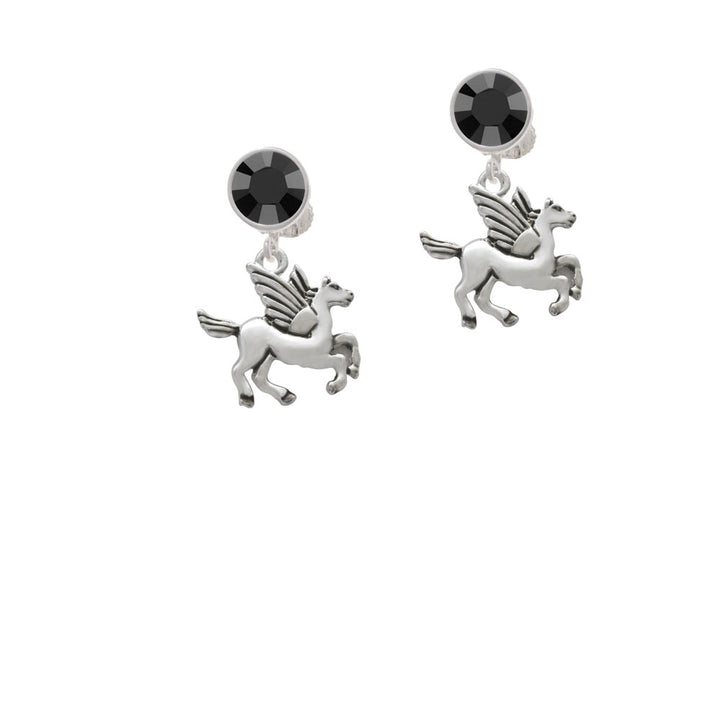 Medium Pegasus Crystal Clip On Earrings Image 3