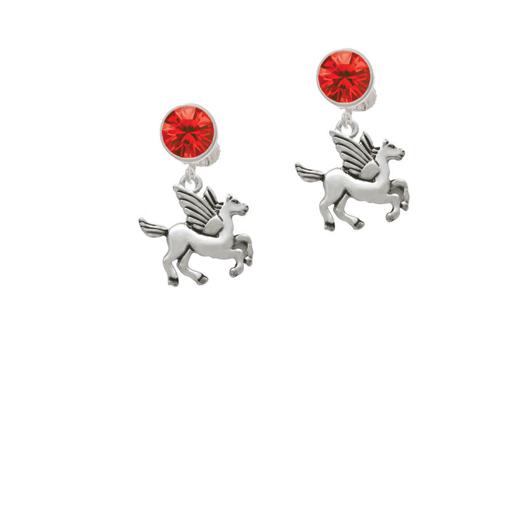 Medium Pegasus Crystal Clip On Earrings Image 4