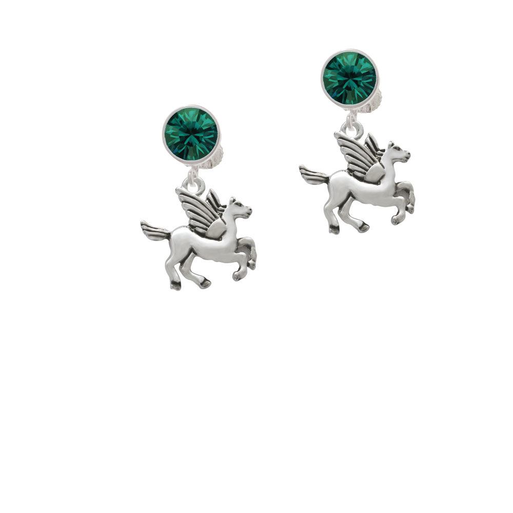 Medium Pegasus Crystal Clip On Earrings Image 6