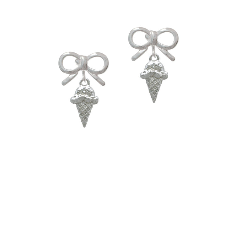 Ice Cream Cone Crystal Clip On Earrings Image 9