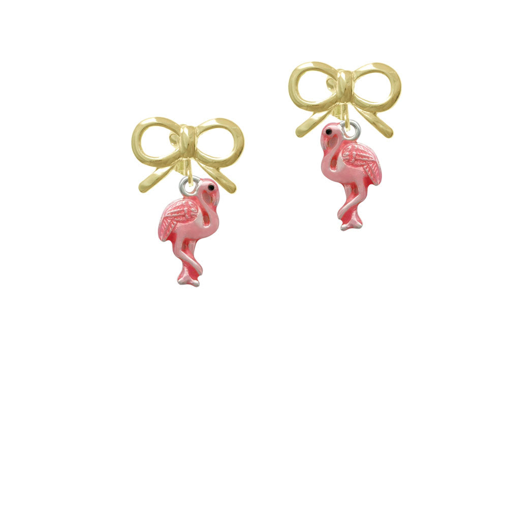 Hot Pink Flamingo Crystal Clip On Earrings Image 10