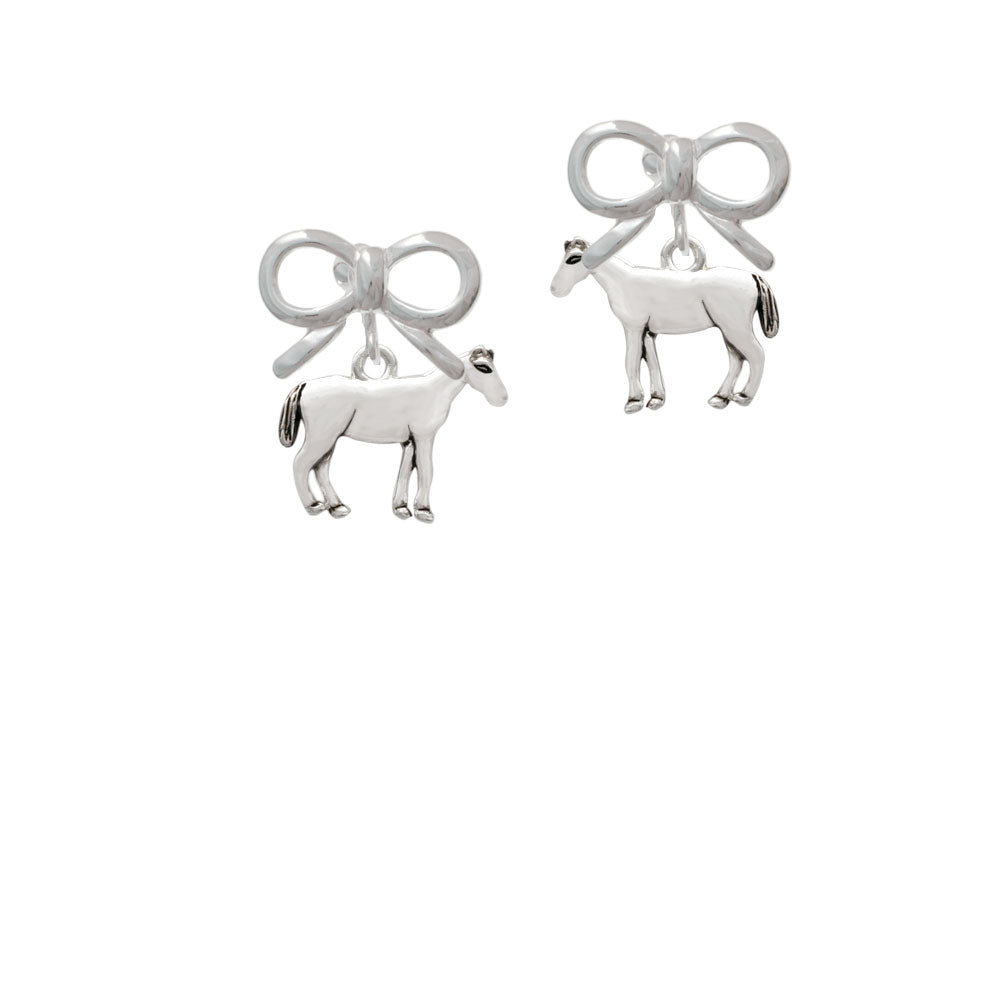 Standing Horse Crystal Clip On Earrings Image 9