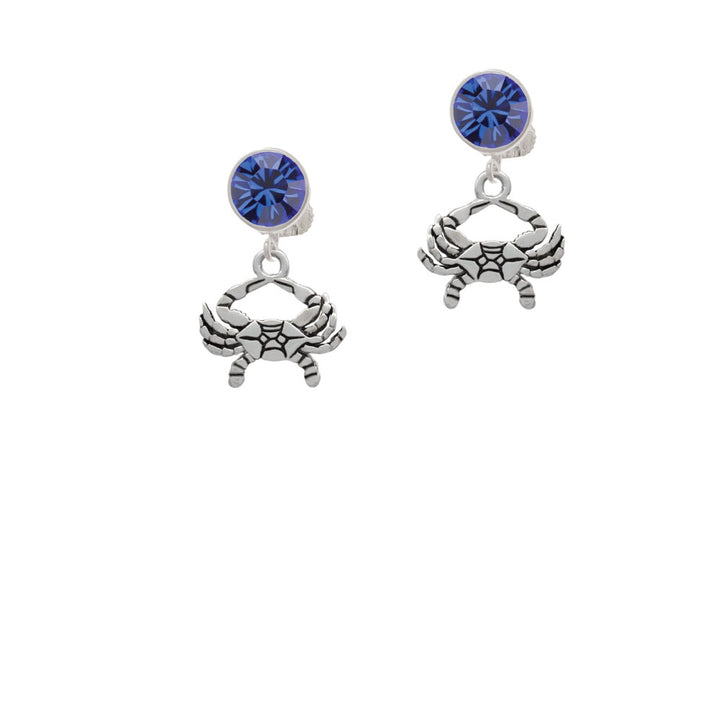 Crab Crystal Clip On Earrings Image 7