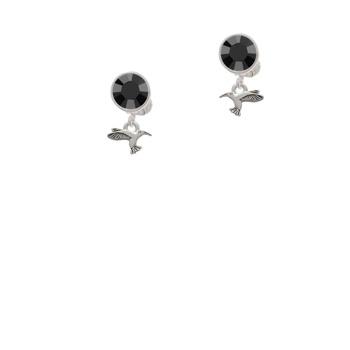 Mini Hummingbird Crystal Clip On Earrings Image 3