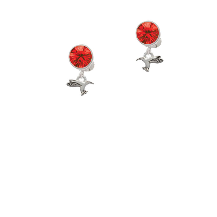 Mini Hummingbird Crystal Clip On Earrings Image 4