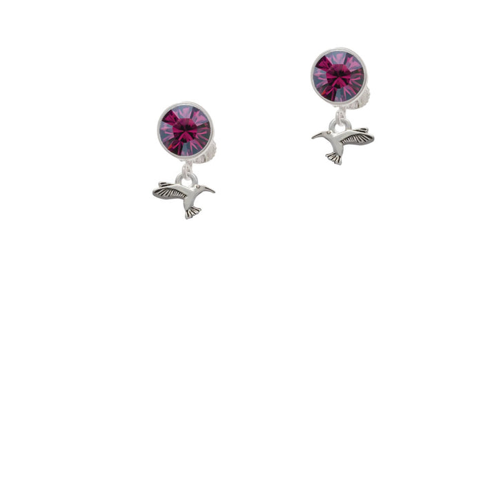 Mini Hummingbird Crystal Clip On Earrings Image 8