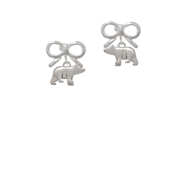 3-D Bear Crystal Clip On Earrings Image 9