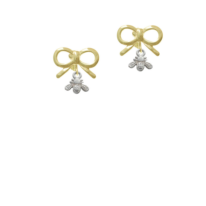 Mini Bee Crystal Clip On Earrings Image 10