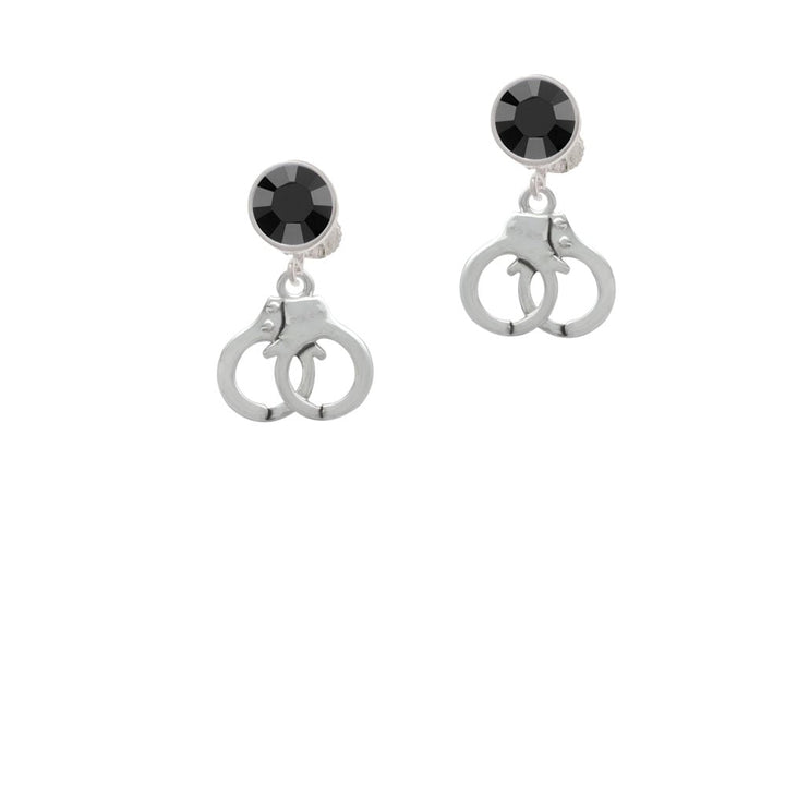 Handcuffs Crystal Clip On Earrings Image 3