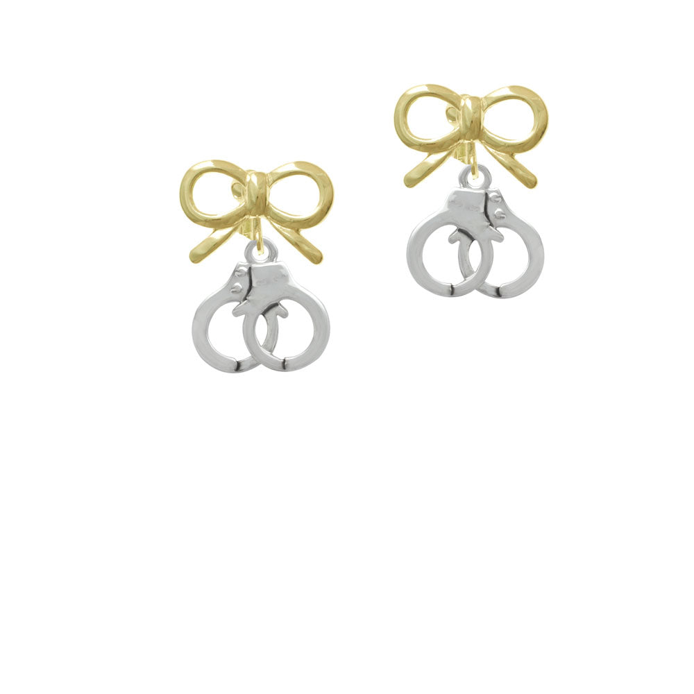 Handcuffs Crystal Clip On Earrings Image 10