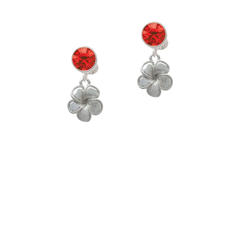 Flower Crystal Clip On Earrings Image 4